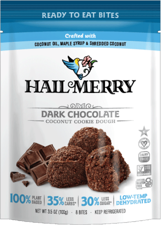 Front of Raw Dark Chocolate Bites Bag-Vegan.  Organic. Paleo. No refined sugar Snacks. Buy Online 