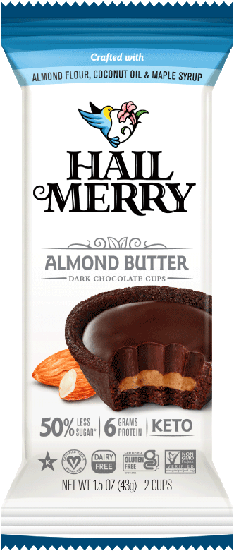 Hail Merry Keto Chocolate Almond Butter Cups Individual Pack. Organic. Vegan.  Dairy Free.  Raw