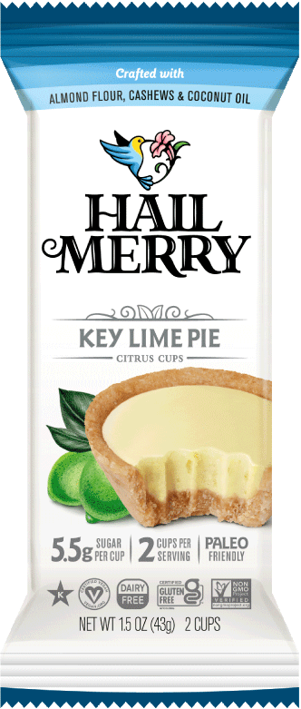 Hail Merry Mini Key Lime Pie Cups Individual Pack. Raw Vegan Snacks. Organic. Dairy Free. Gluten Free 
